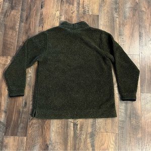 LL Bean fleece hunter green speckled sweater. Size Medium, women’s